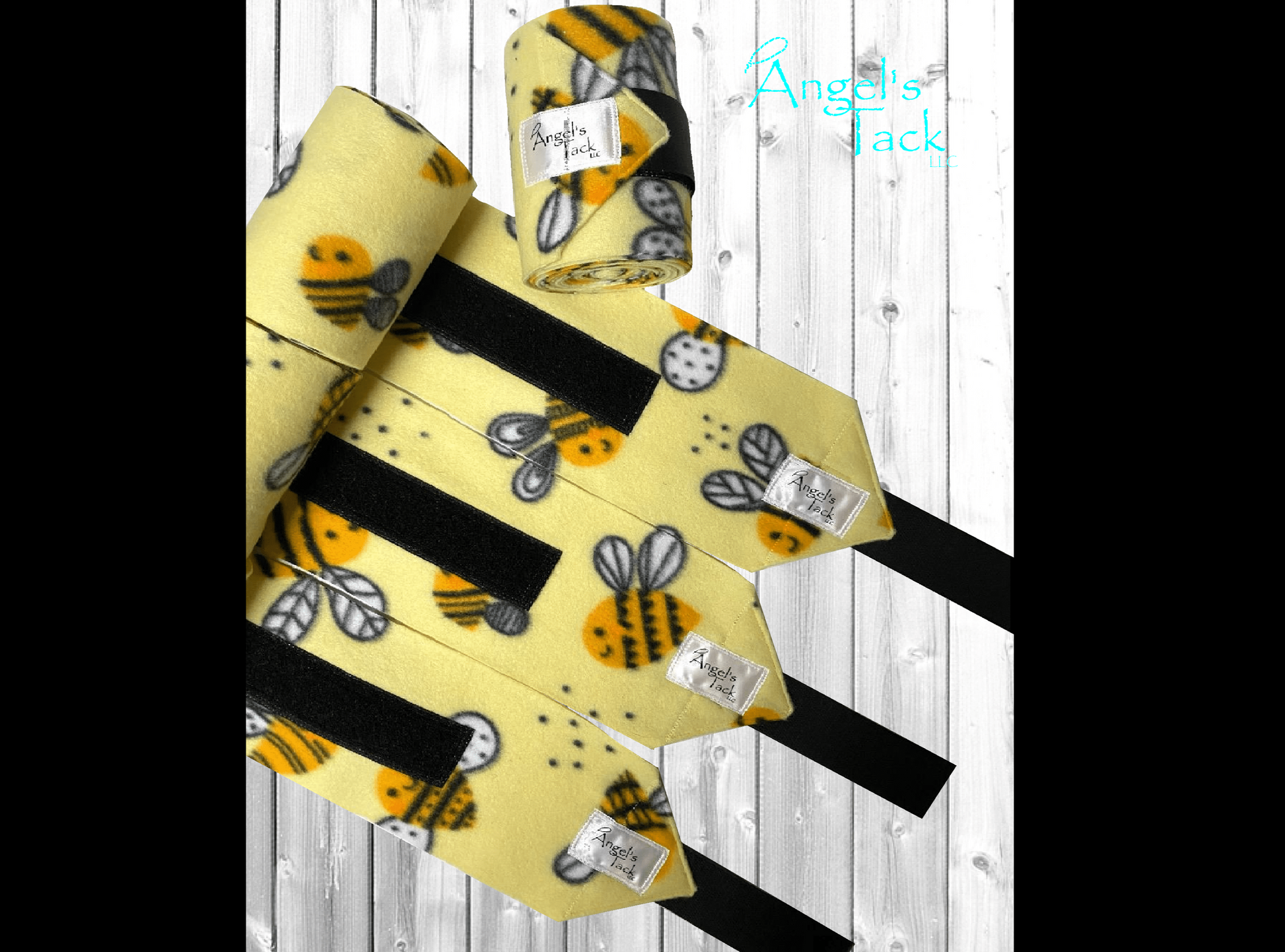 Bee polo wraps, unrolled