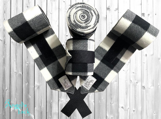 Black and white paid polo wraps