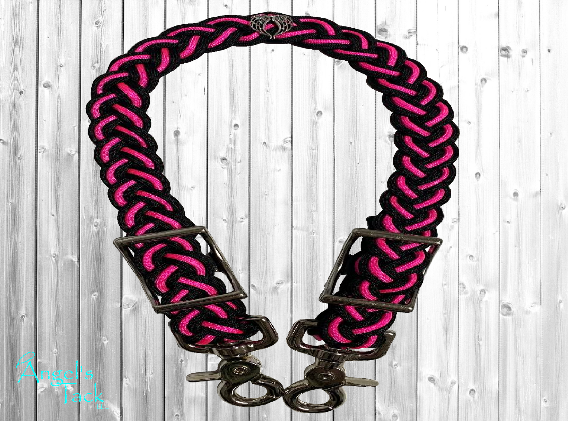 Hot pink and black wither strap
