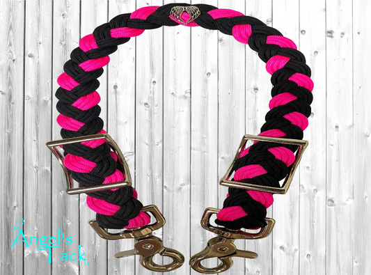 Hot pink and black wither strap