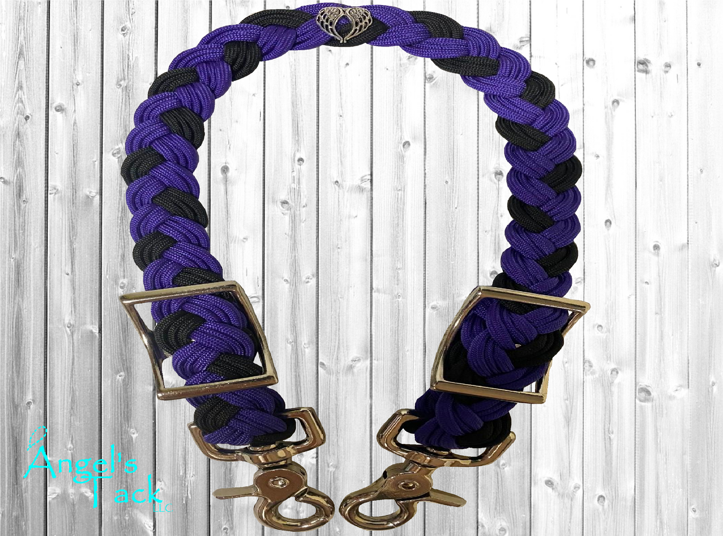 Purple and black wither strap