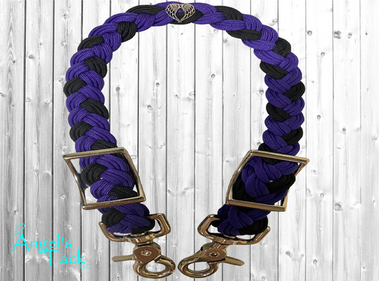 Purple and black wither strap