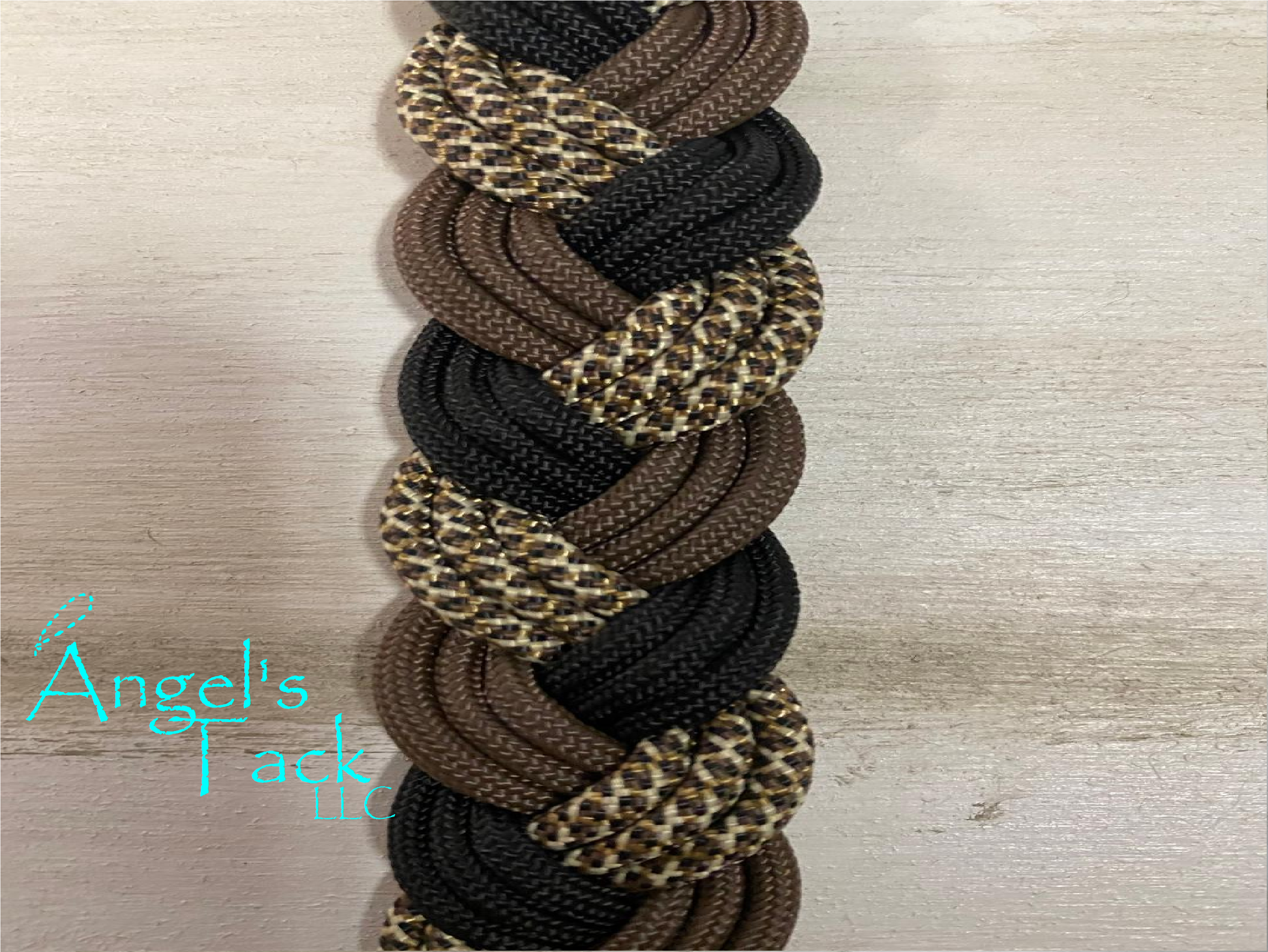 Leopard barrel reins, close up