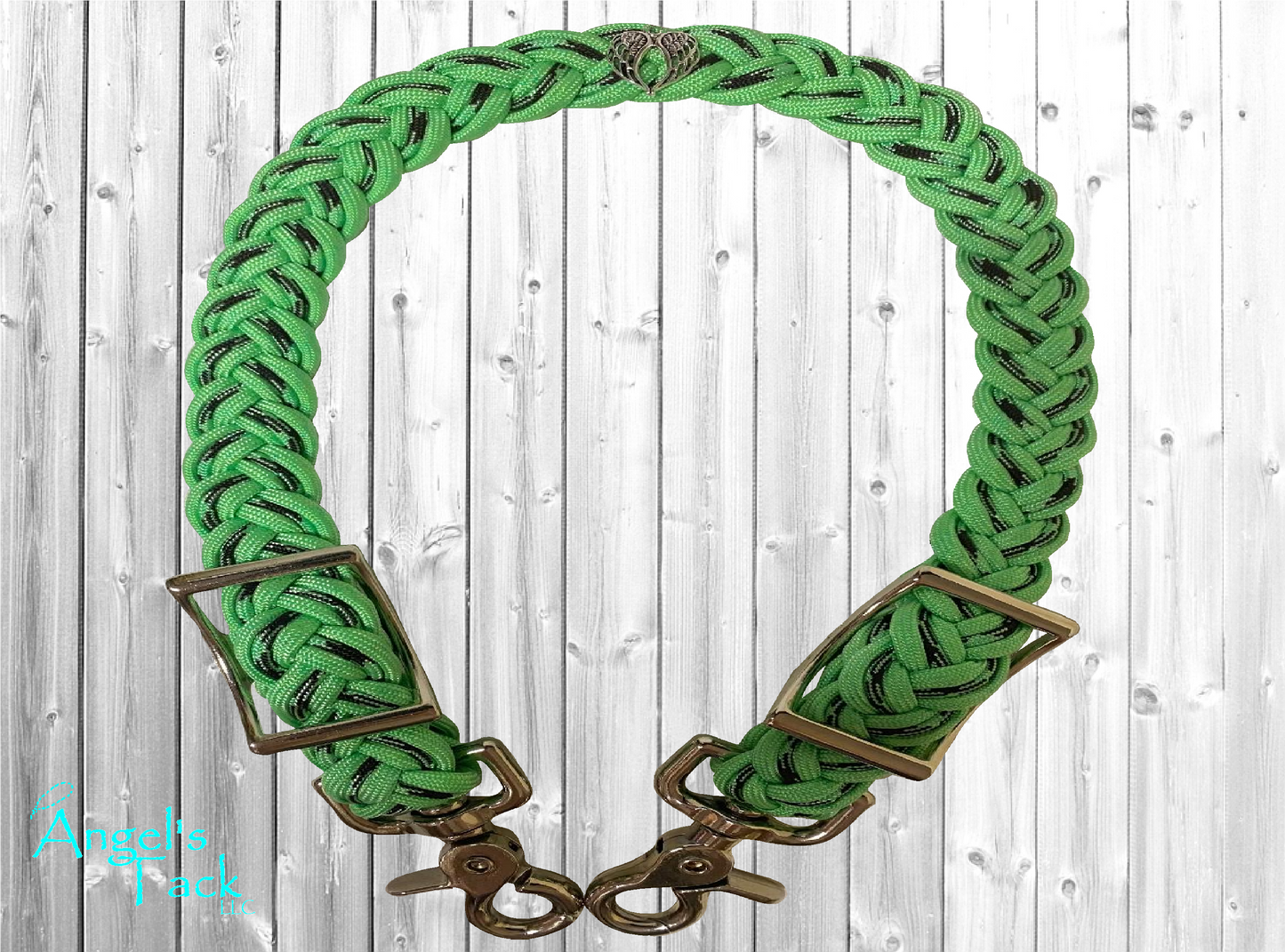 Mint and black wither strap