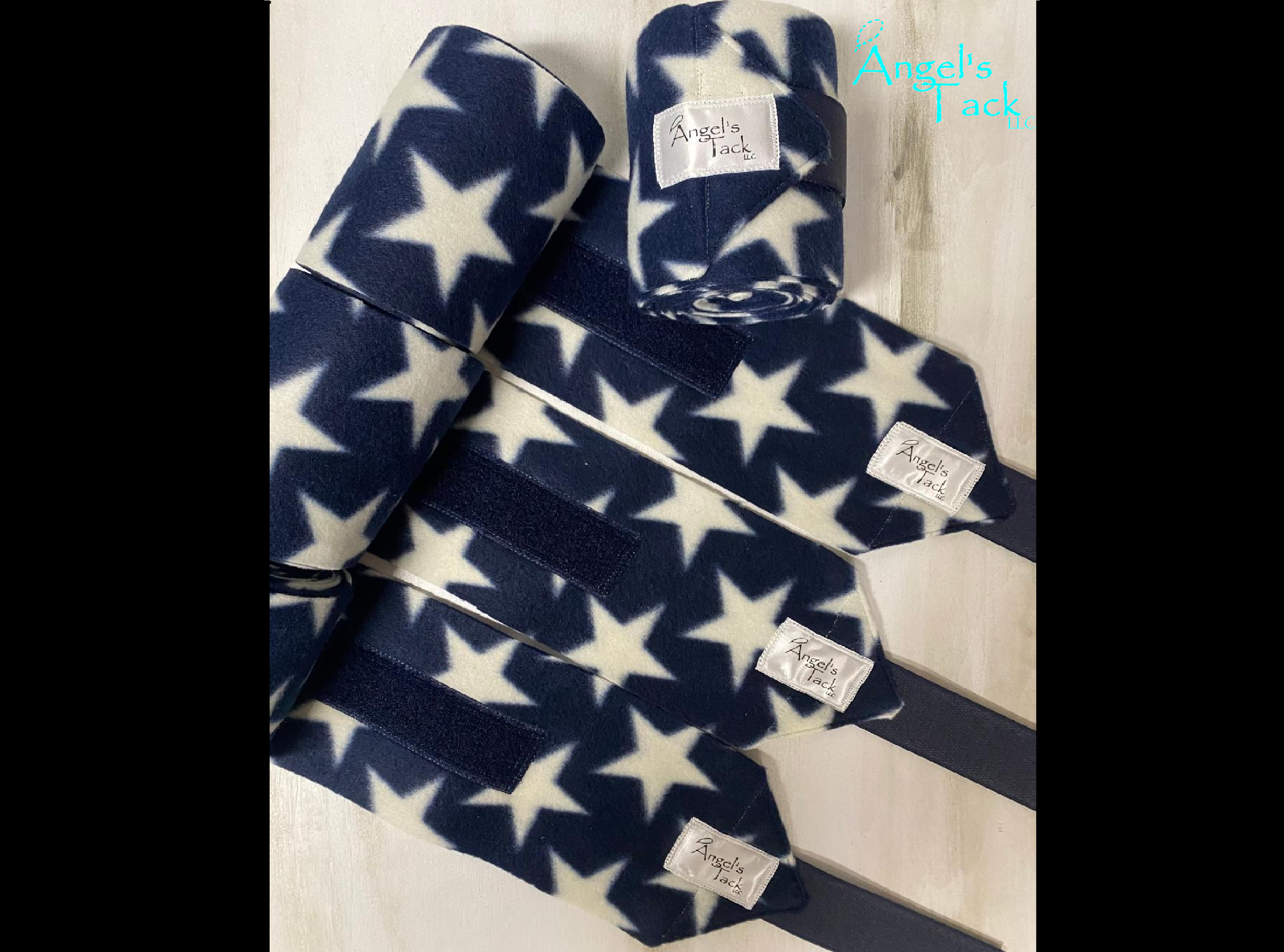 Star print polo wraps, unrolled