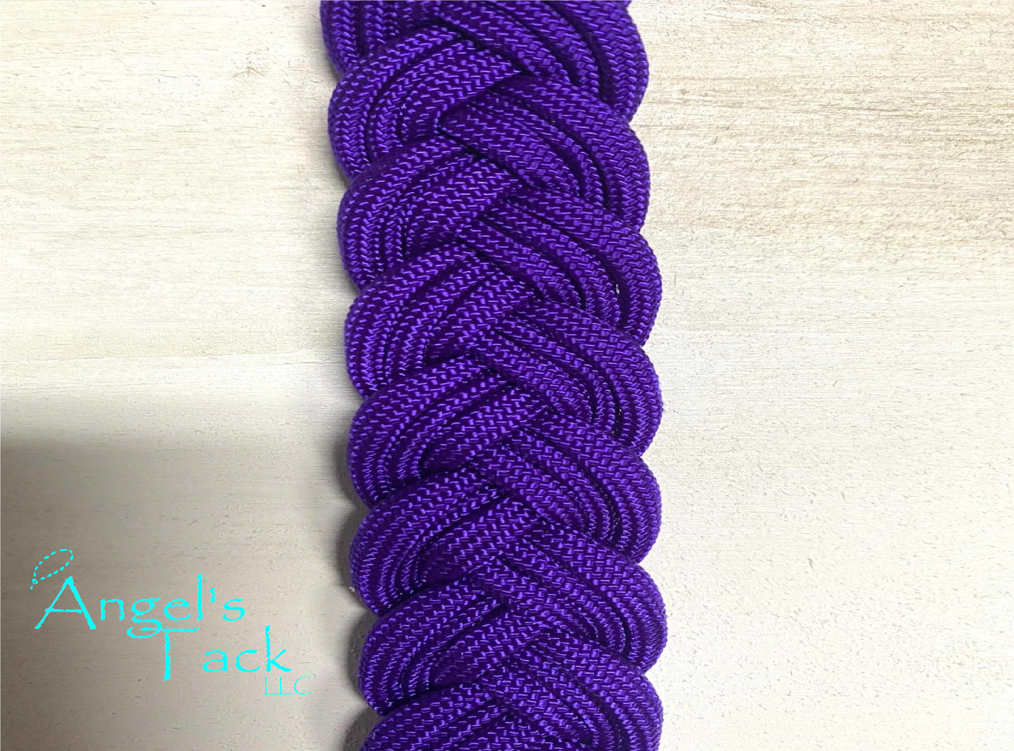 Purple barrel reins, close up