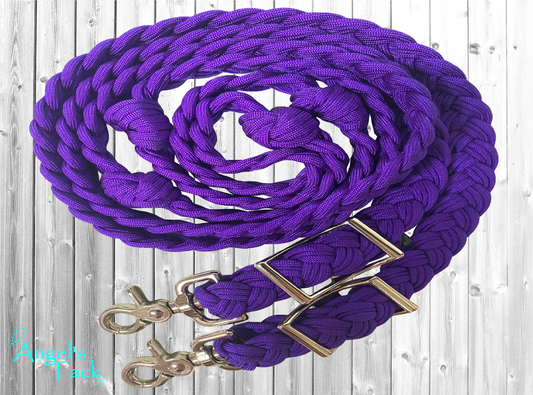 Purple barrel reins