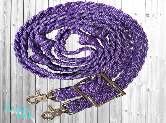 Purple barrel reins