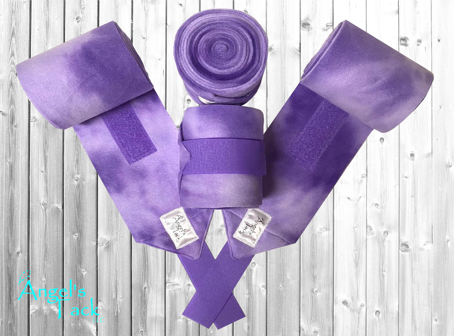 Purple polo wraps