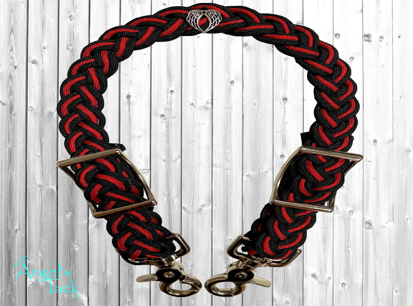 Red and black wither strap