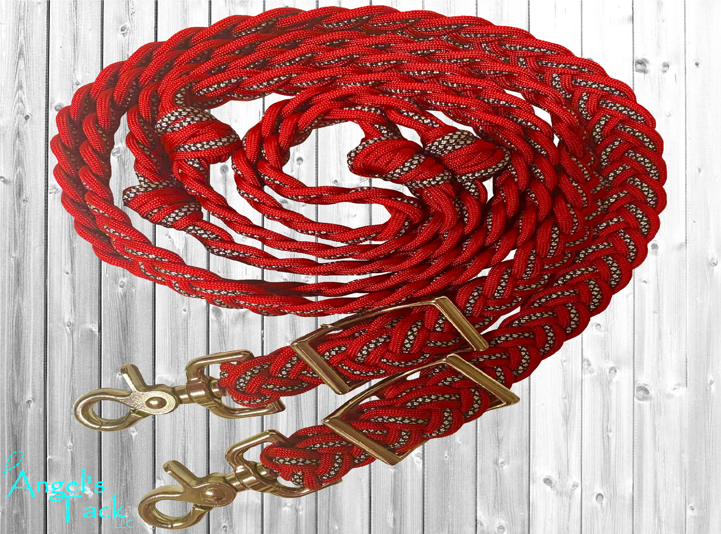 Red diamond barrel reins