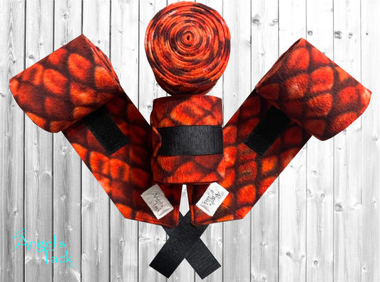 Red dragon scale polo wraps