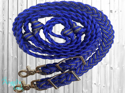 Royal blue diamond barrel reins