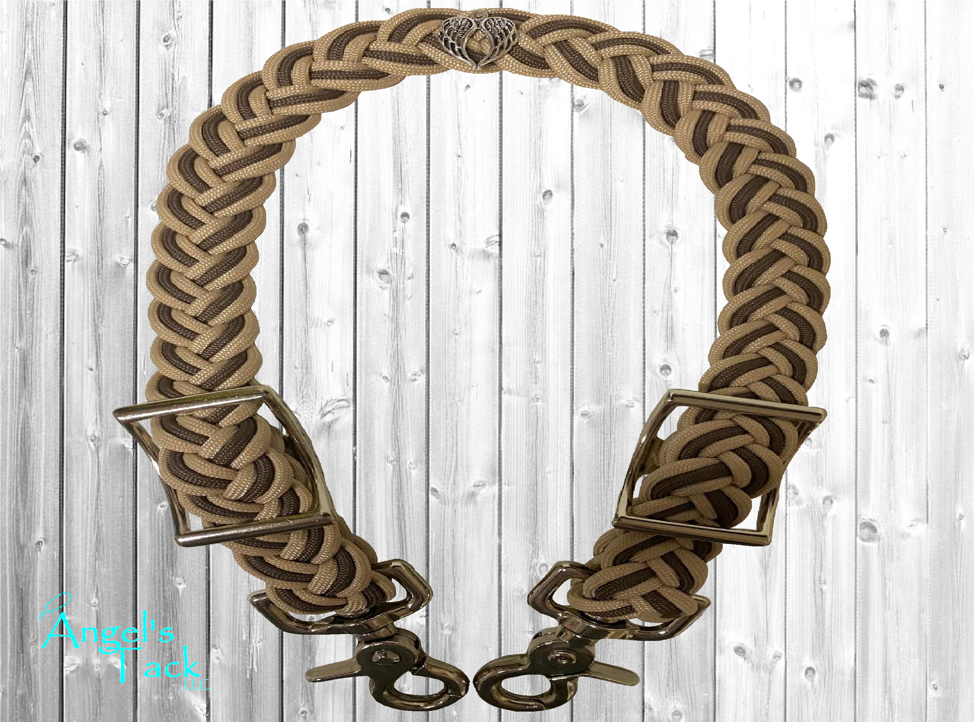 Tan and brown wither strap