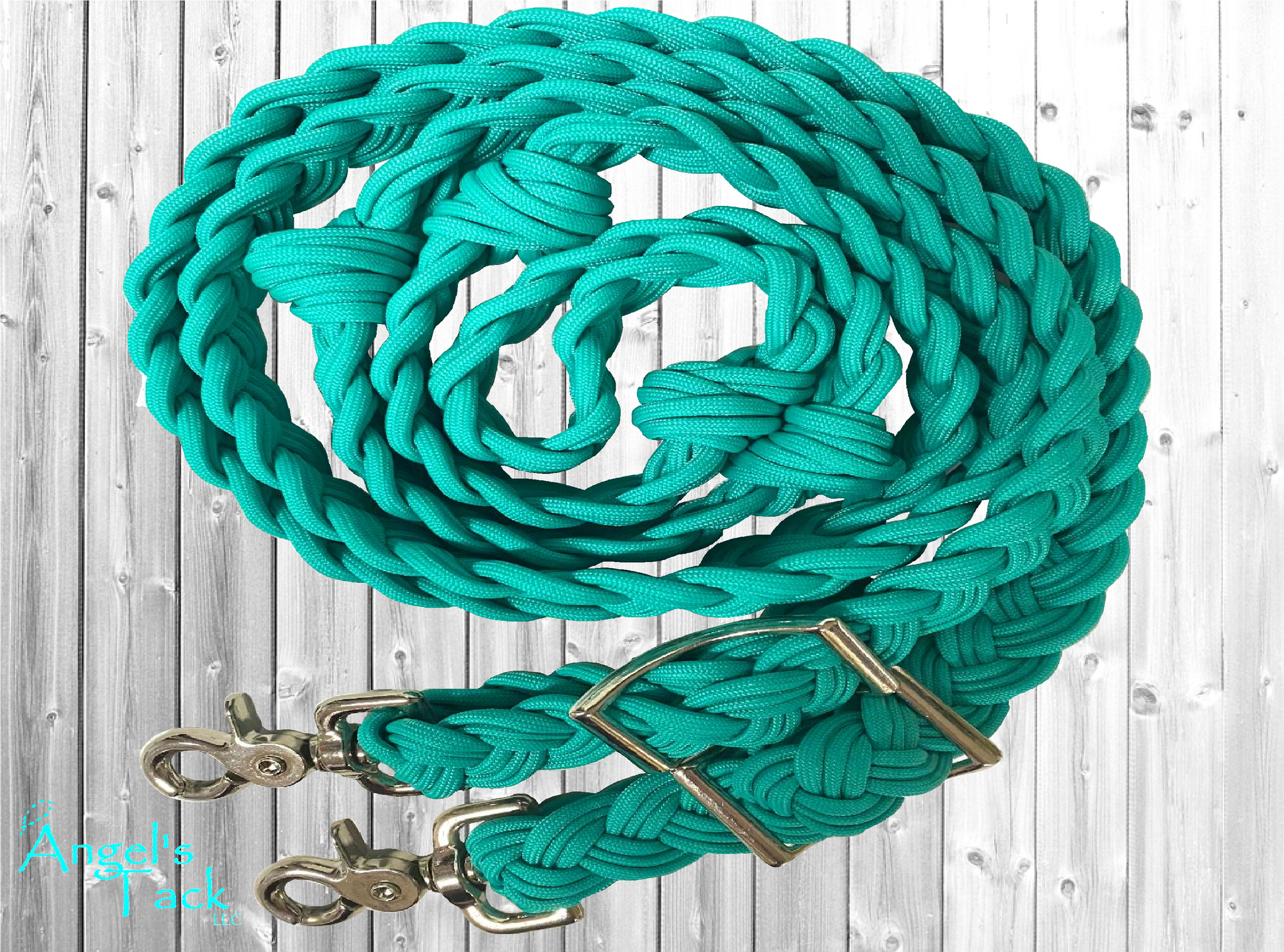 Teal barrel reins