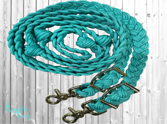 Turquoise barrel reins