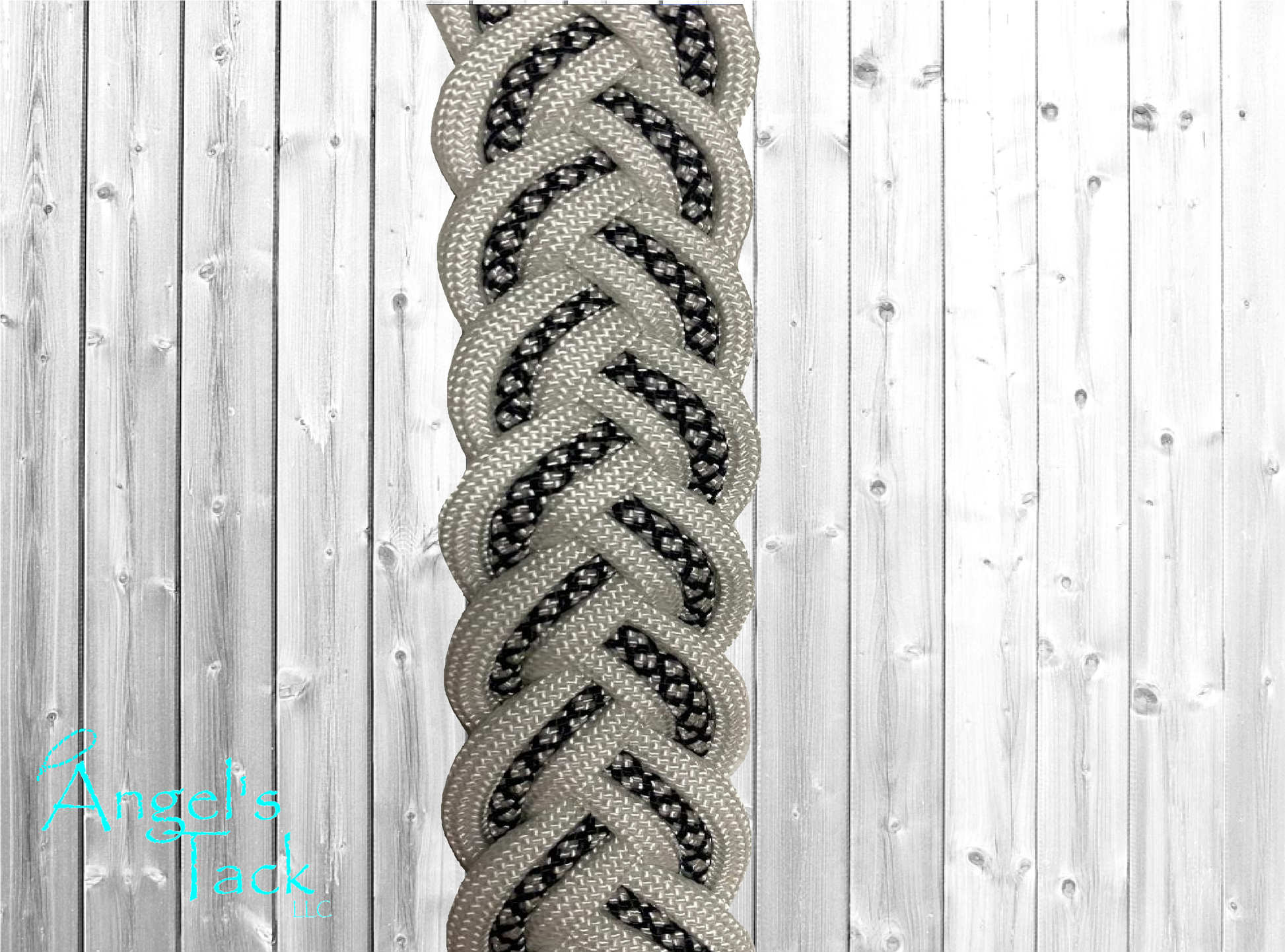 White diamond barrel reins, close up