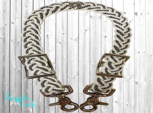 White diamond wither strap