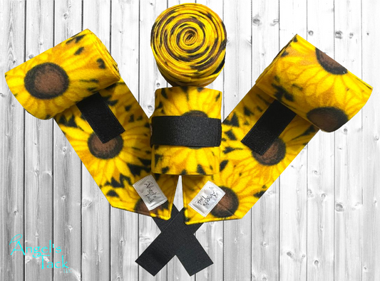 Yellow sunflower polo wraps