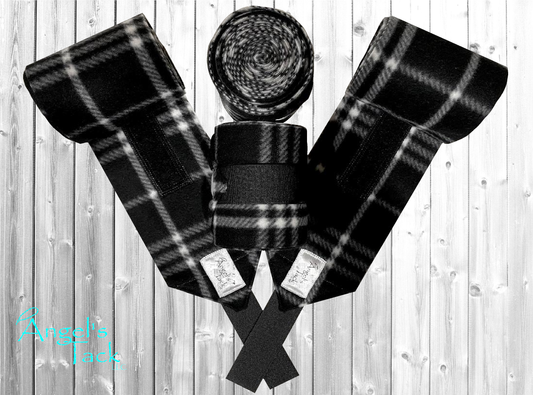 Black plaid polo wraps