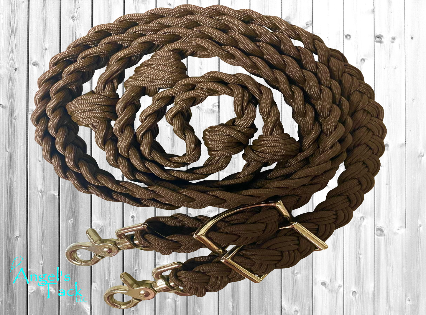 Brown barrel reins