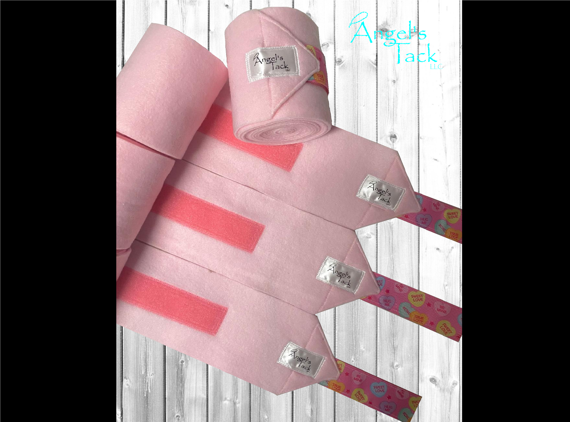 Valentine's polo wraps, unrolled