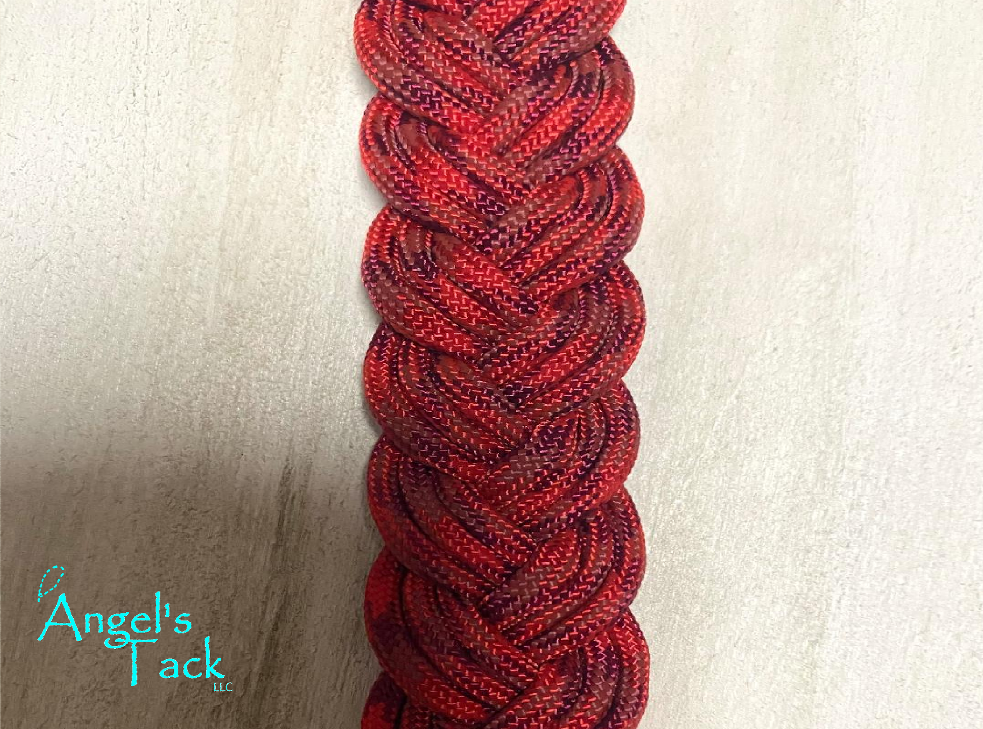 Red barrel reins, close up