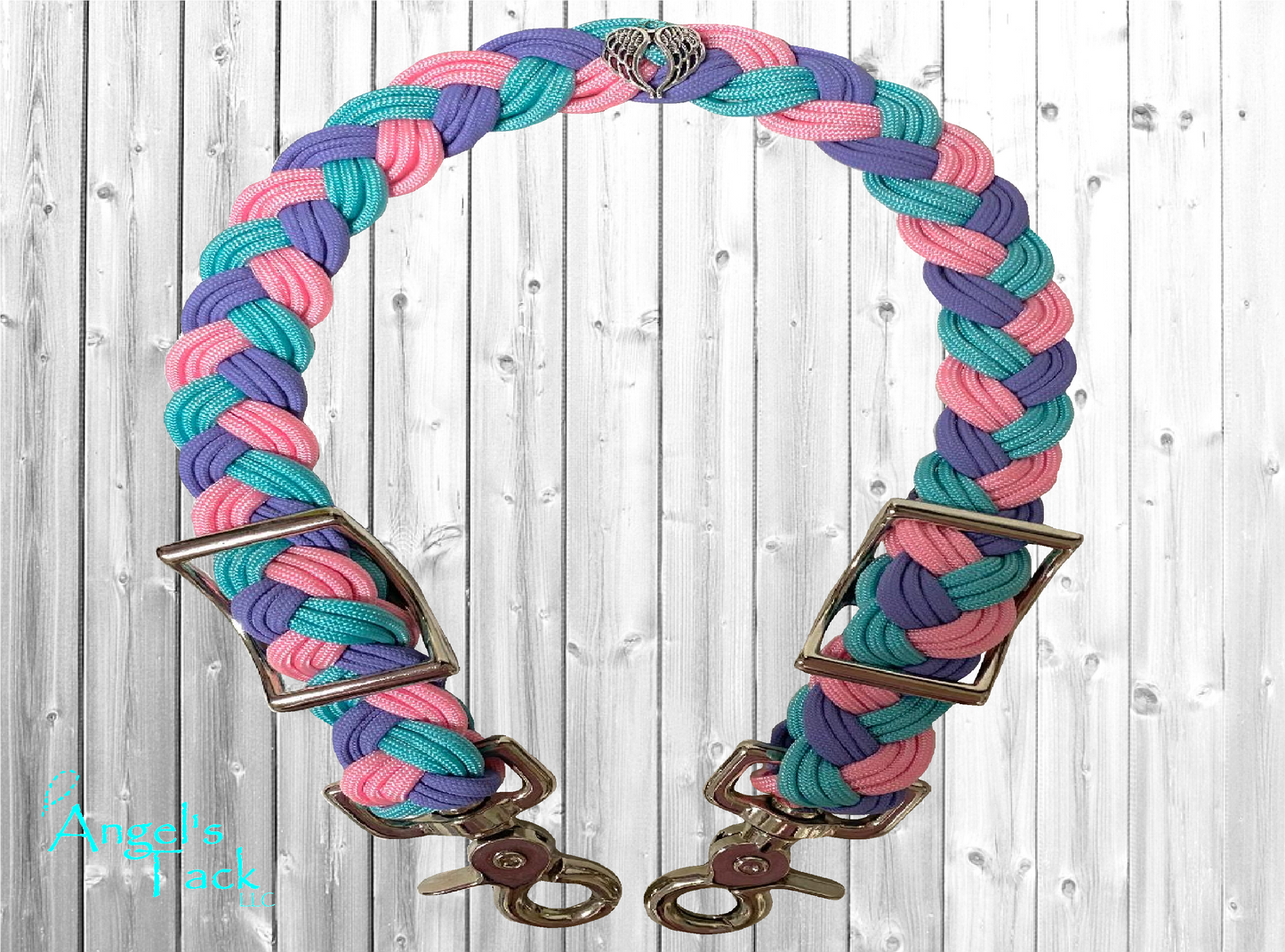 Turquoise pink and purple wither strap