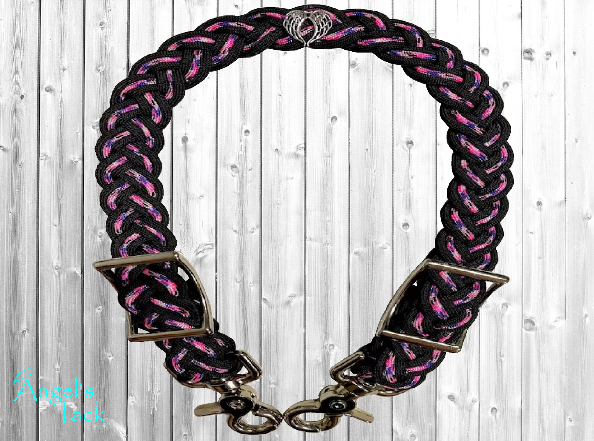 Hot pink purple and black wither strap