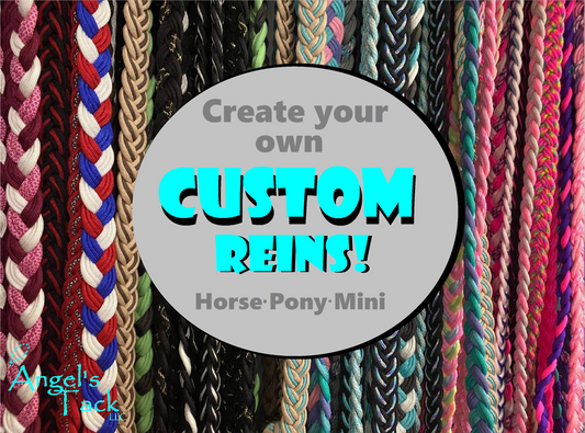 Design your own custom braided paracord barrel reins