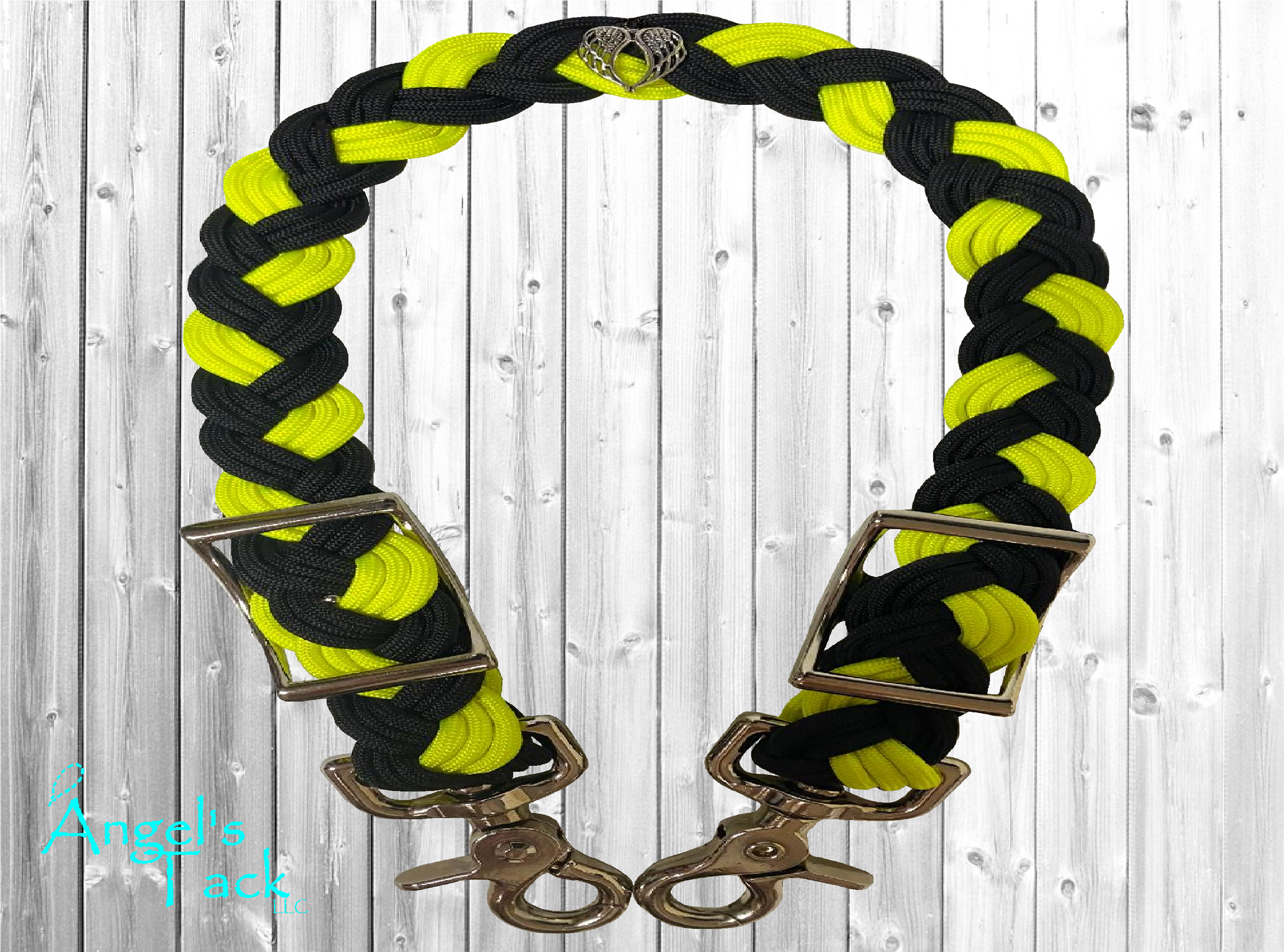 Neon yellow and black wither strap