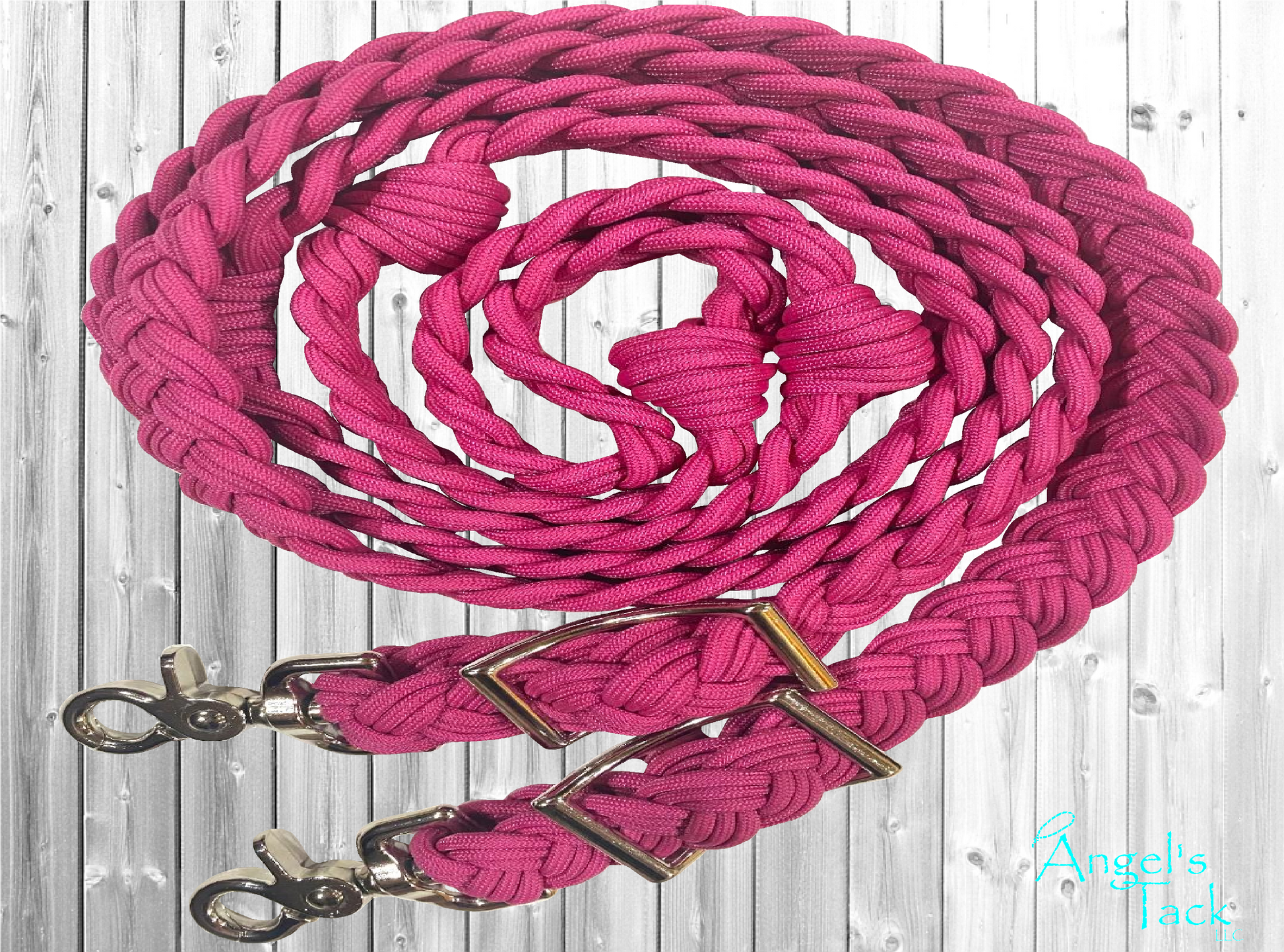Fuchsia barrel reins