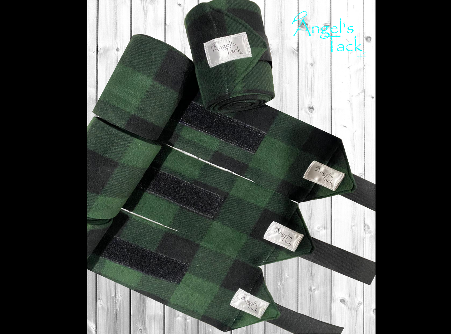 Green plaid polo wraps, unrolled