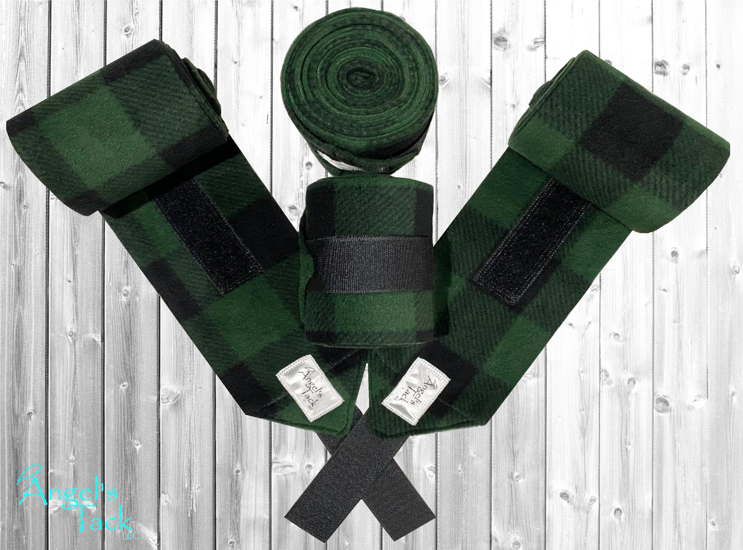 Green plaid polo wraps