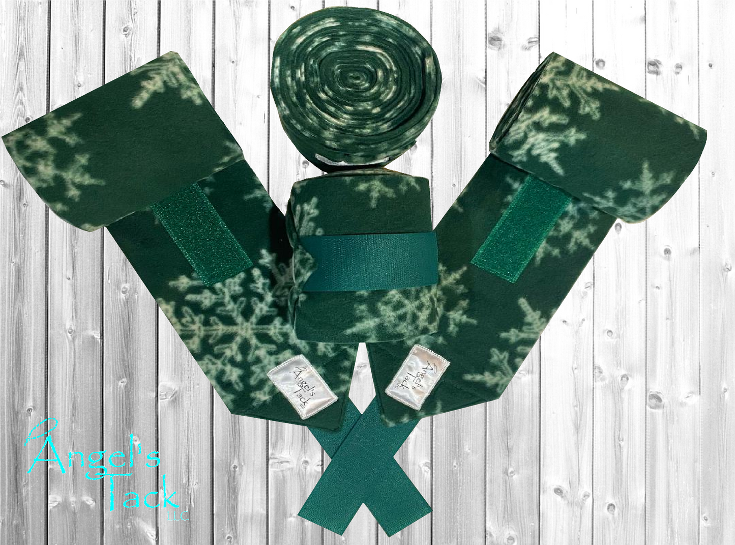 Green snowflake polo wraps