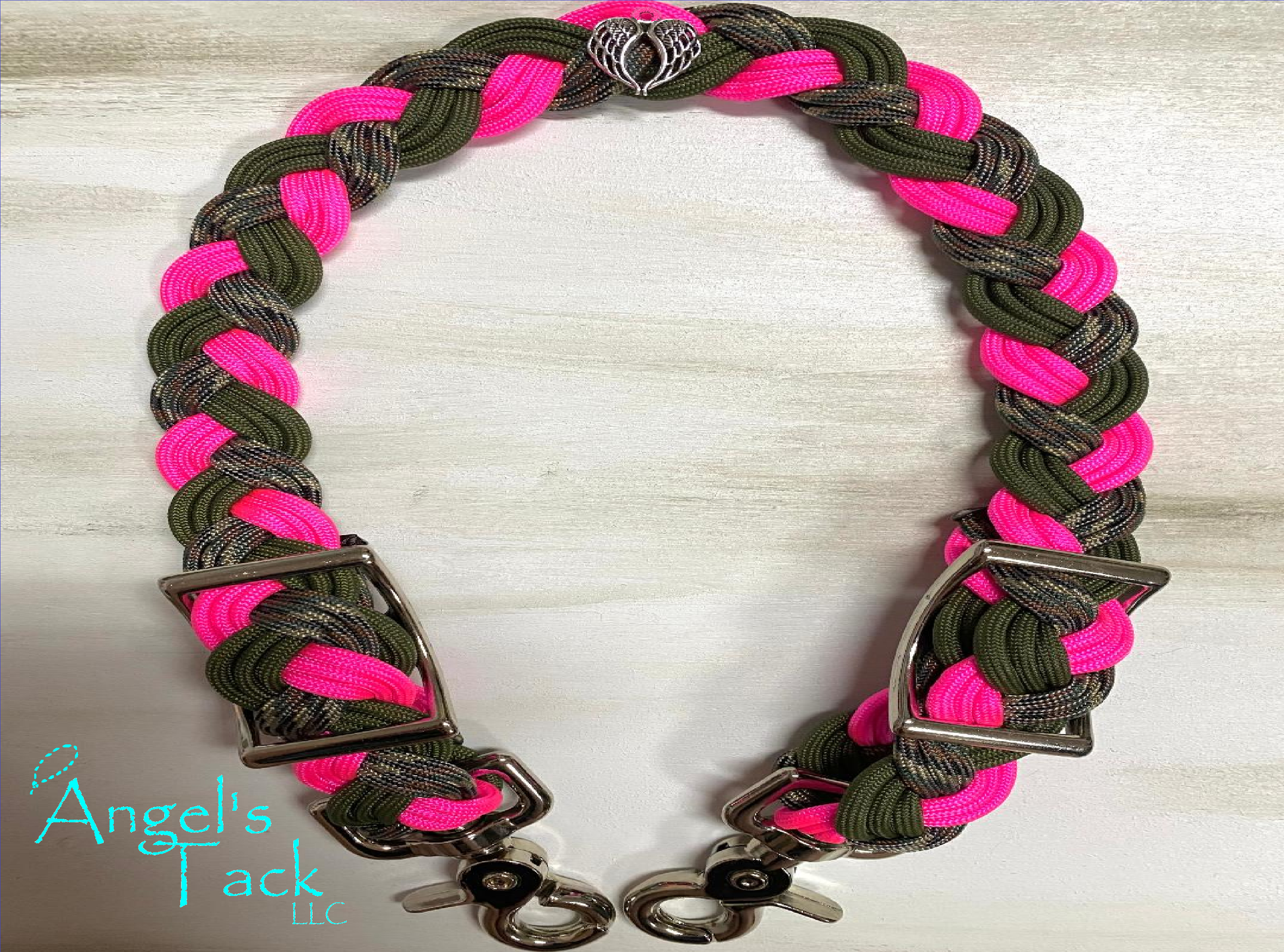 Hot pink camo wither strap