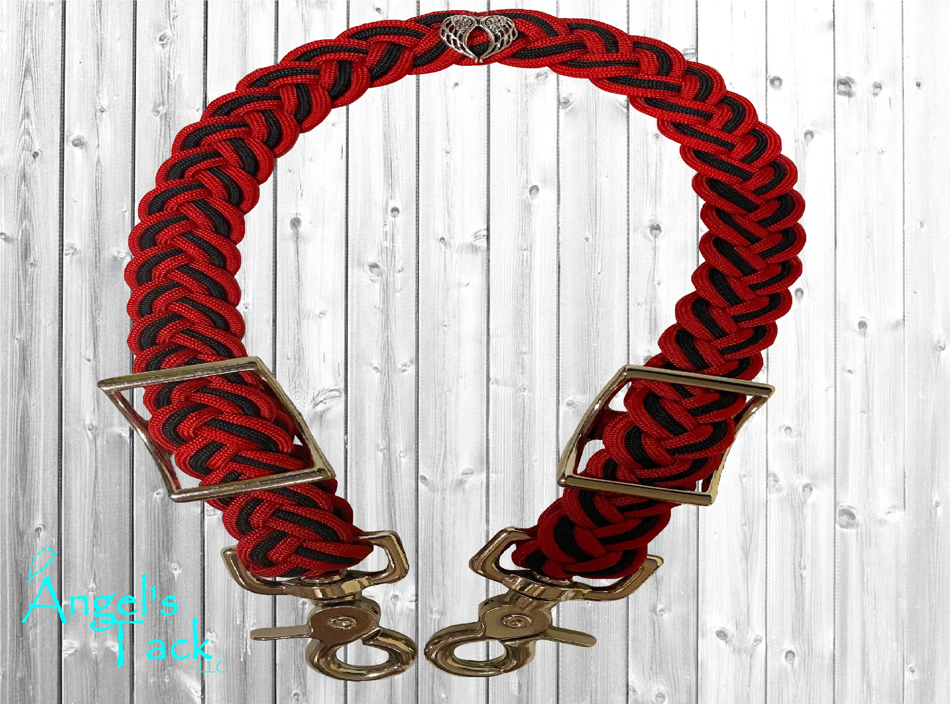 Red and black wither strap