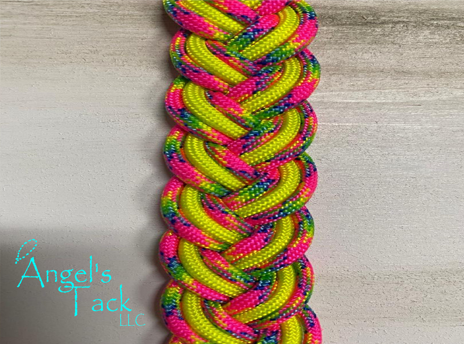 Hot pink and neon yellow barrel reins