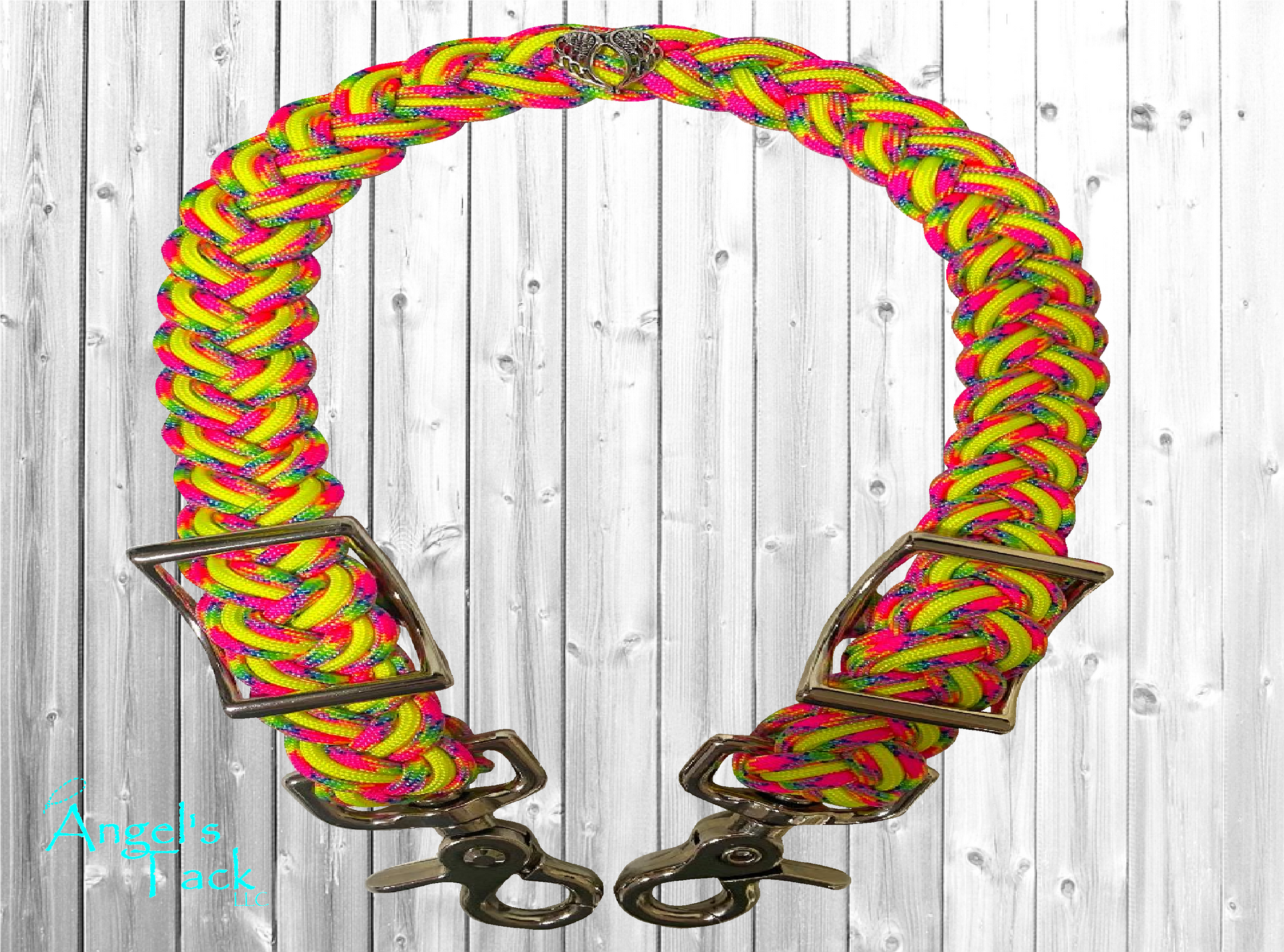 Hot pink and neon yellow wither strap