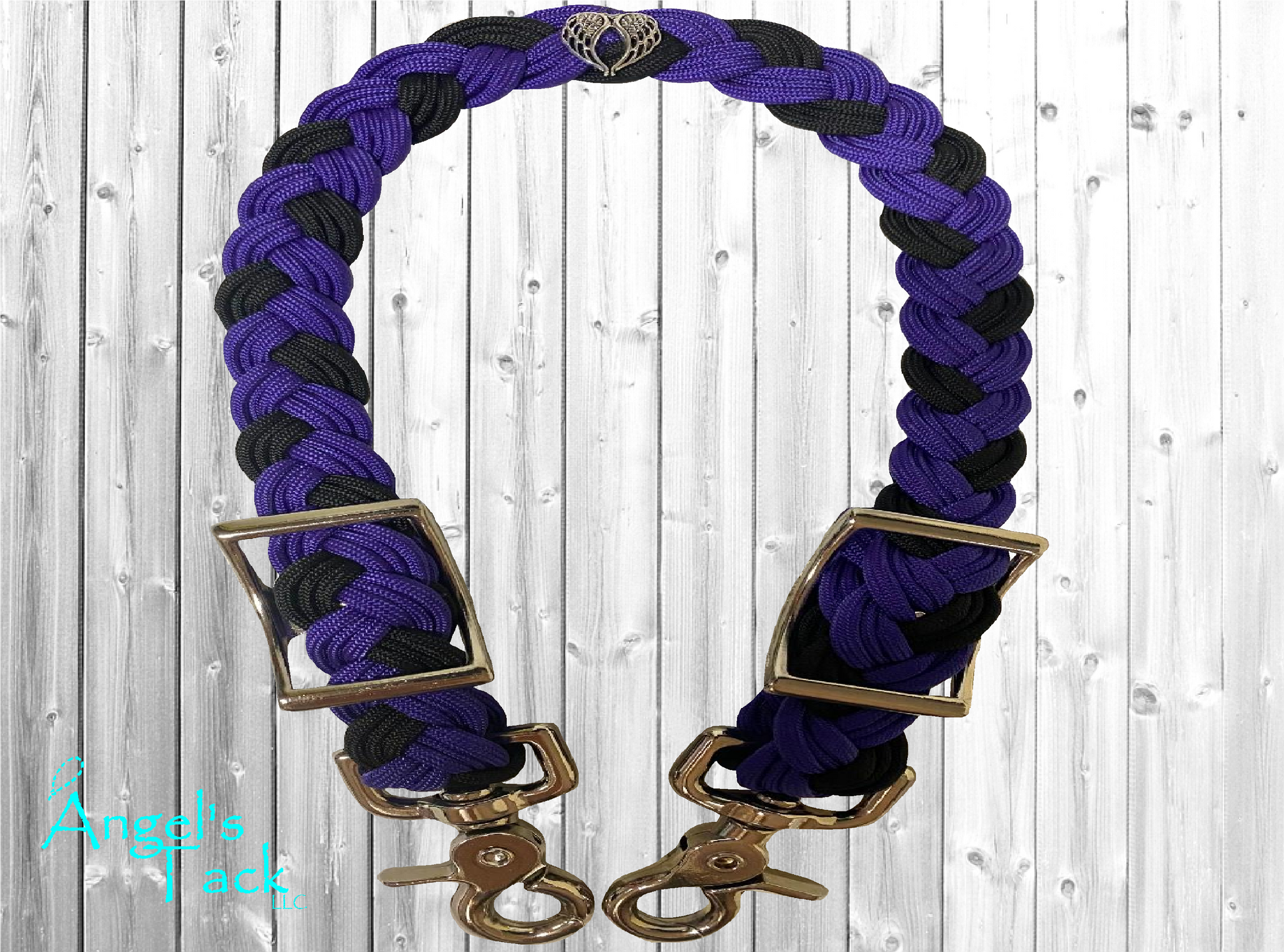 Purple and black wither strap