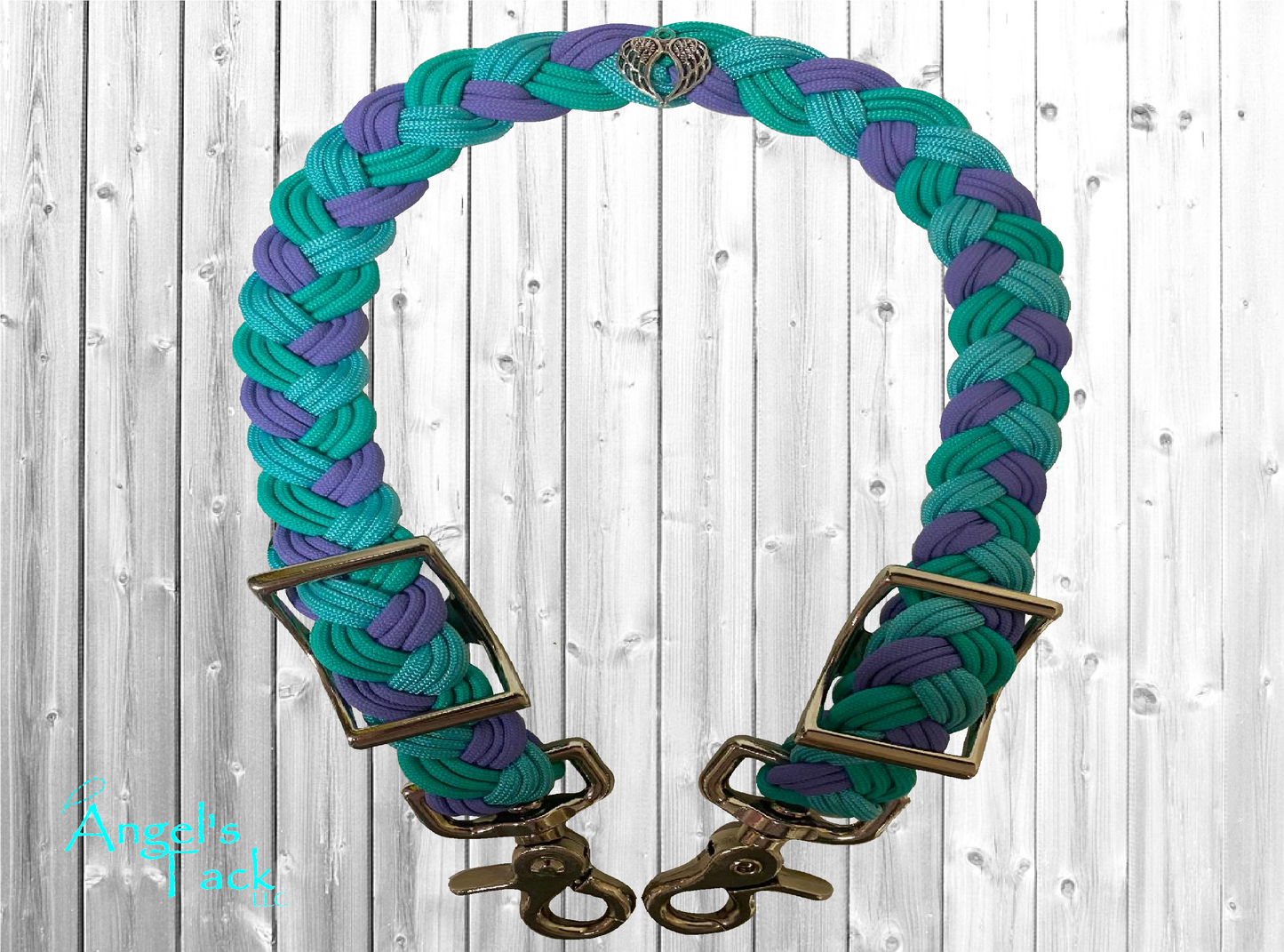 Turquoise teal and purple wither strap