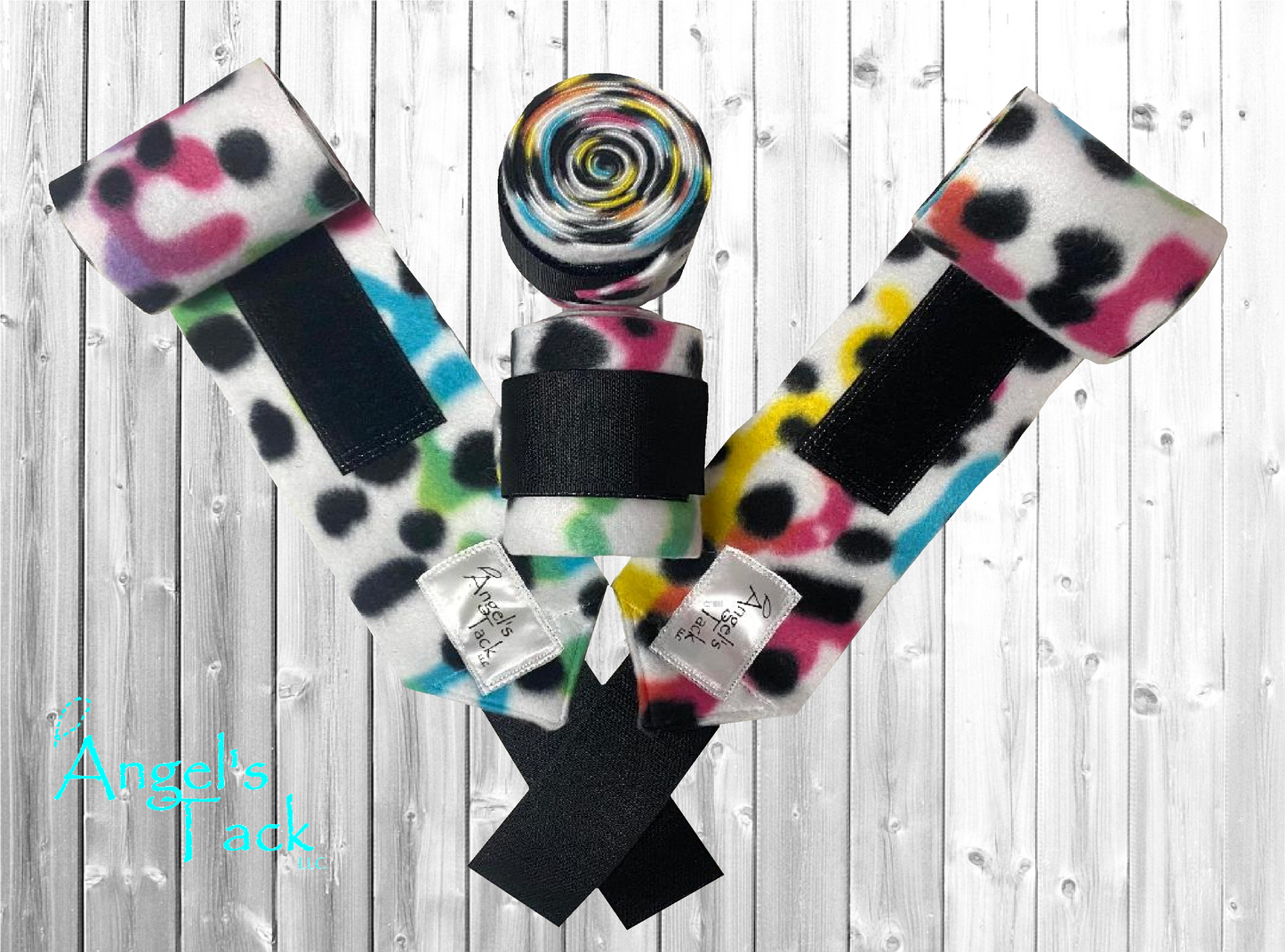 Rainbow leopard mini polo wraps