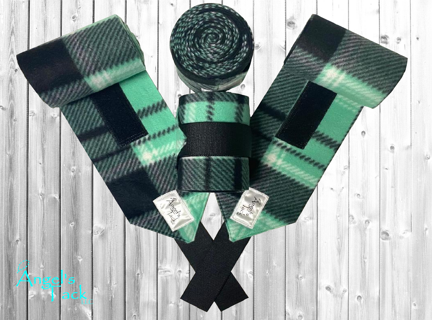 Mint plaid polo wraps