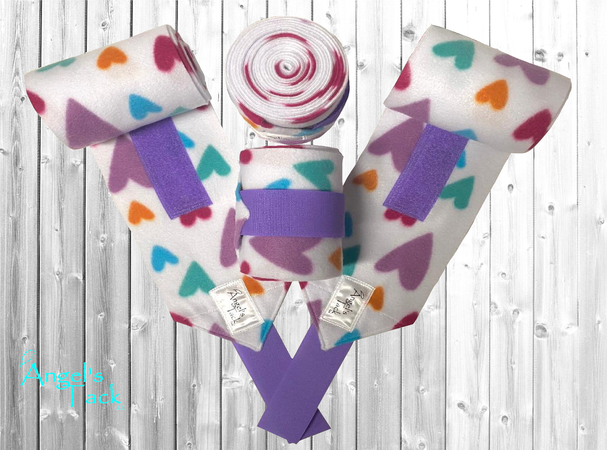 Heart print polo wraps