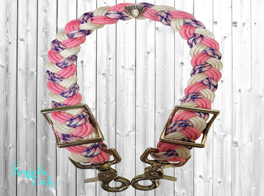 Pink purple and white wither strap