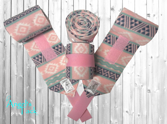 Pink southwestern polo wraps