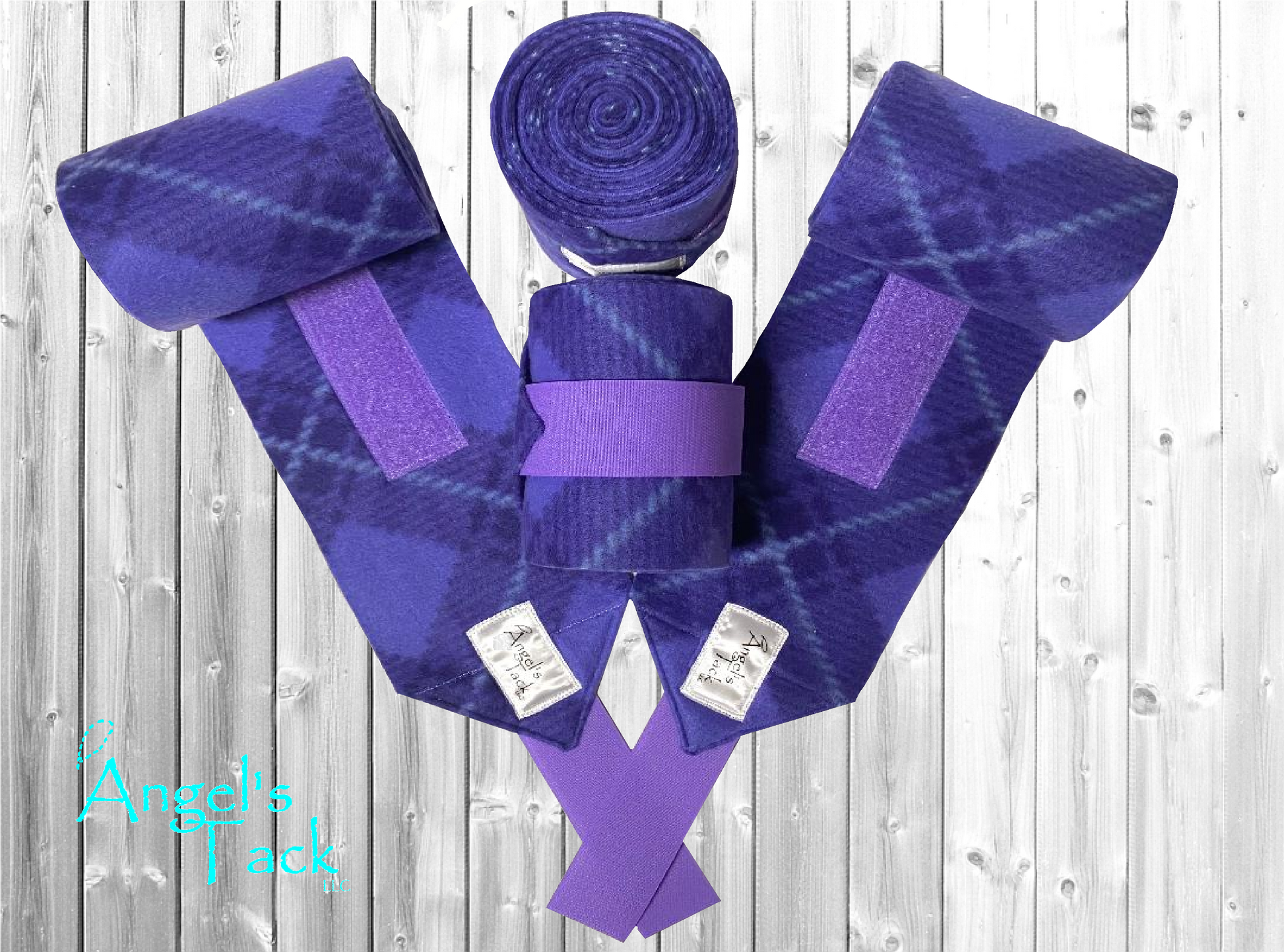 Purple plaid polo wraps