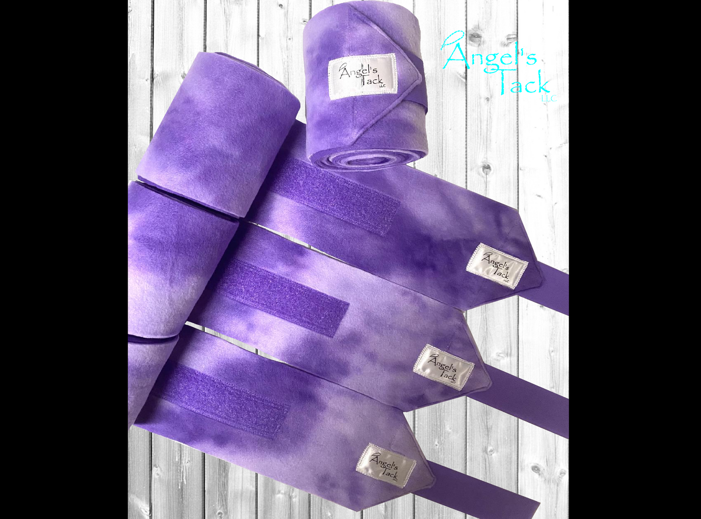 Purple polo wraps, unrolled