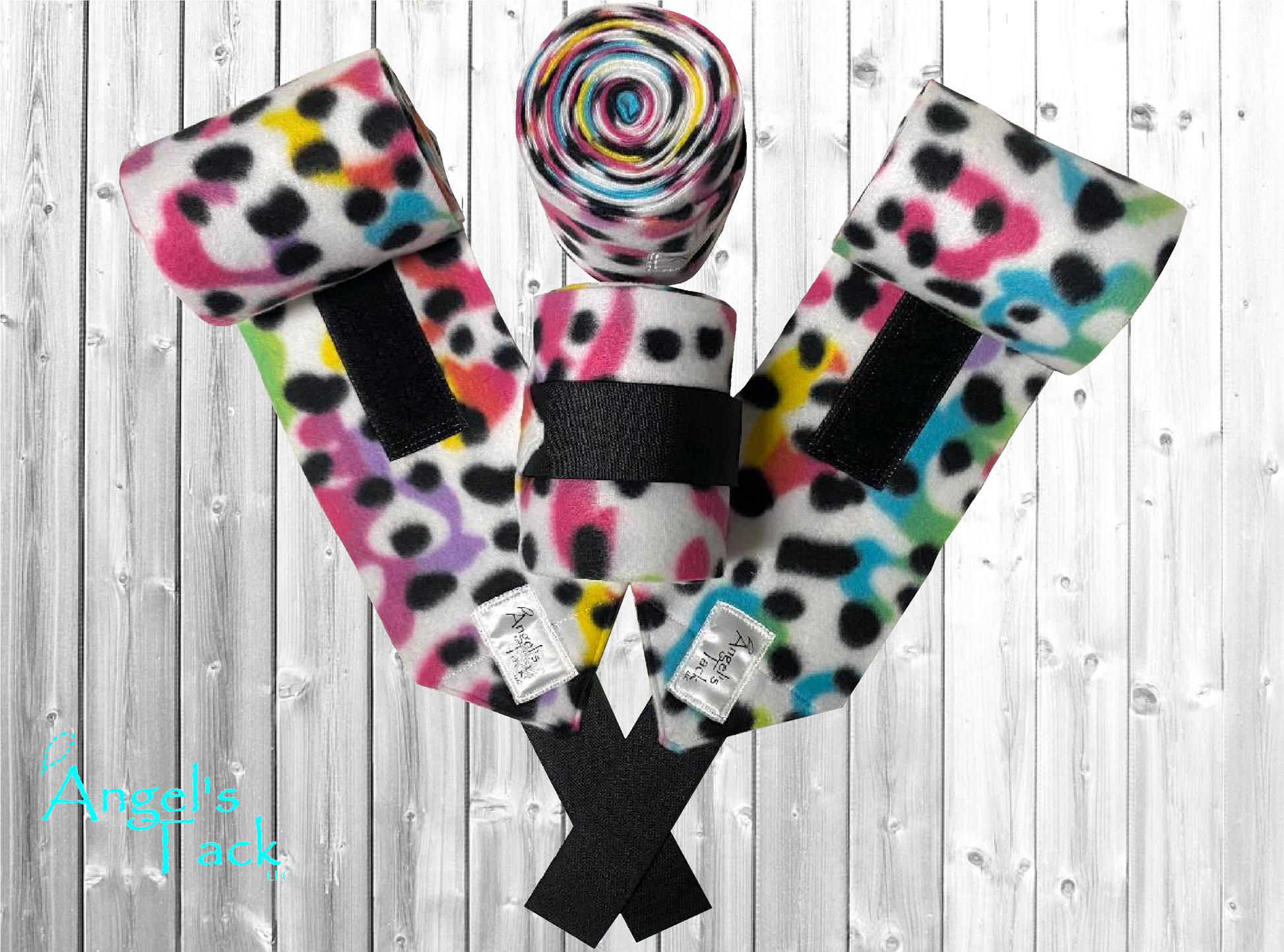 Rainbow leopard polo wraps