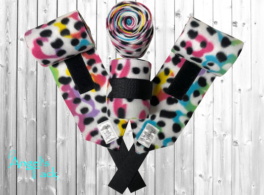 Rainbow leopard polo wraps